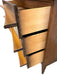 Vintage Mid Century Modern 5 Drawer Highboy Dresser with Sculpted Drawer Fronts
