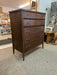 Vintage Mid Century Modern 5 Drawer Walnut Wood Dresser by Broyhill with Signature Star Inlays