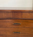 Vintage Mid Century Modern 5 Drawer walnut toned Dresser