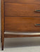 Vintage Mid Century Modern 5 Drawer walnut toned Dresser