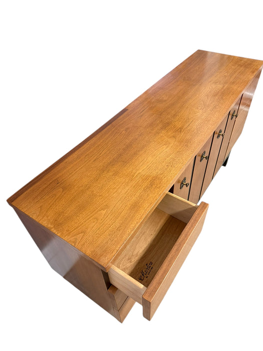 Vintage Mid Century Modern 9 Drawer Dresser by Hooker for Mainline Furniture