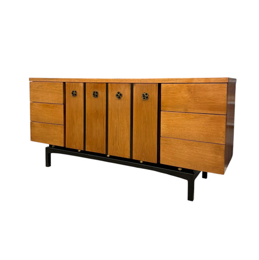 Vintage Mid Century Modern 9 Drawer Dresser by Hooker for Mainline Furniture
