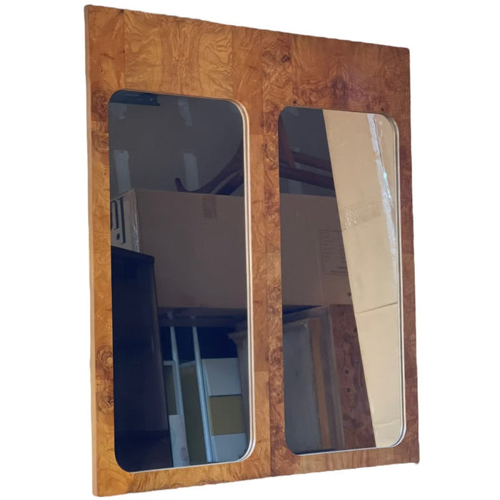 Vintage Mid Century Modern Burl wood Mirror by Lane Set of 2