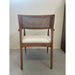 Vintage Mid Century Modern Chair With Rattan Backing