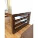 Vintage Mid Century Modern Combed Oak Table Stand or Bench Manufacturer by Red Lion Co