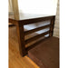 Vintage Mid Century Modern Combed Oak Table Stand or Bench Manufacturer by Red Lion Co