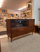 Vintage Mid Century Modern Credenza or Bar Cabinet Walnut Toned Wood UK Import.