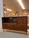 Vintage Mid Century Modern Credenza or Bar Cabinet Walnut Toned Wood UK Import.