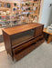 Vintage Mid Century Modern Credenza or Bar Cabinet Walnut Toned Wood UK Import.