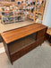 Vintage Mid Century Modern Credenza or Bar Cabinet Walnut Toned Wood UK Import.