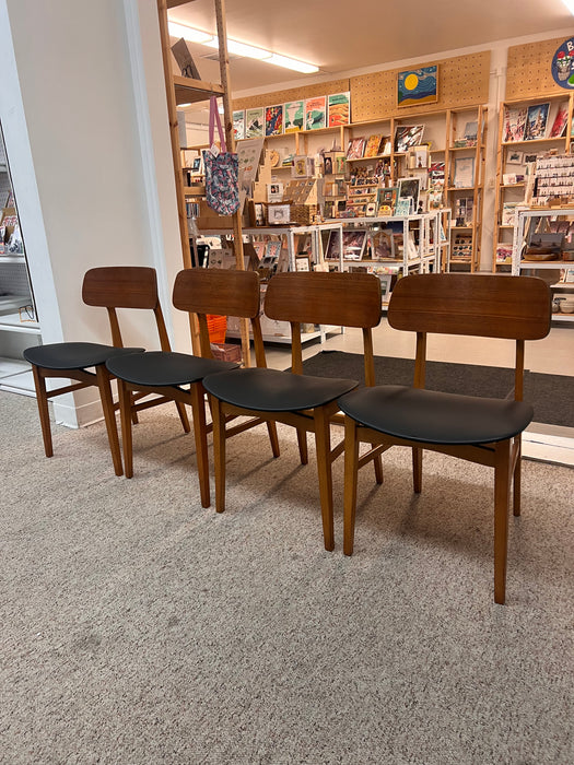 Vintage Mid Century Modern Dining Chair Set of 4 UK Import Newly Reupholstered