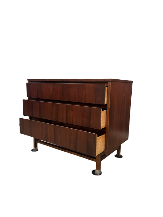 Vintage Mid Century Modern Dovetailed 3 Drawer Dresser by Stanley