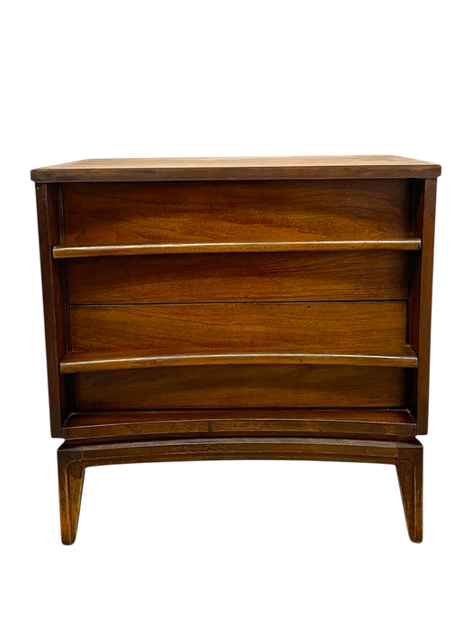 Vintage Mid Century Modern Dresser and Side Table Set Dovetailed Drawers