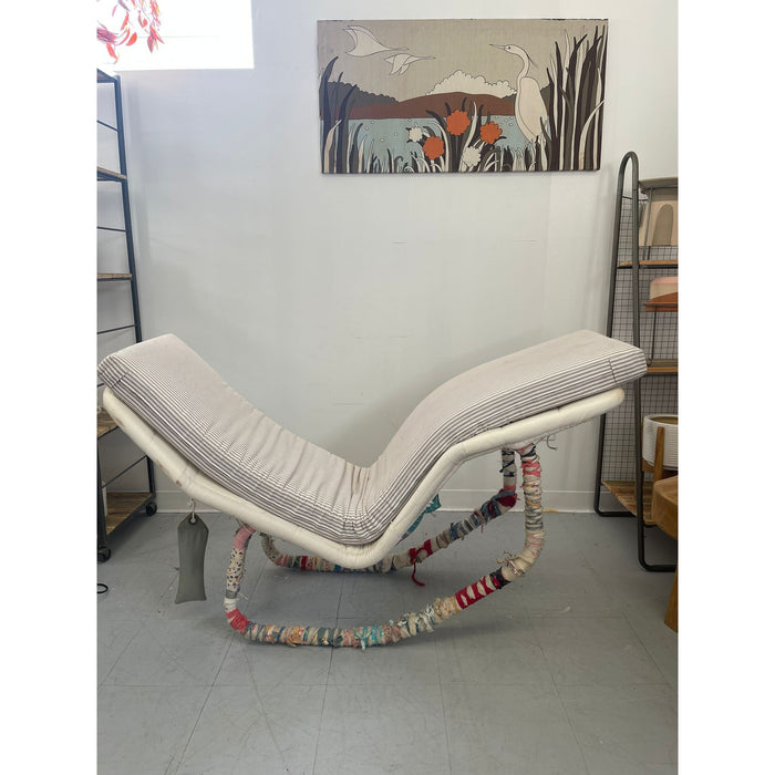 Vintage Mid Century Modern Edgar Bartolucci Embellished Italian Rocking Chair