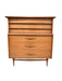 Vintage Mid Century Modern Five Drawer Solid Walnut Dresser by Kent Coffey Foreteller Line