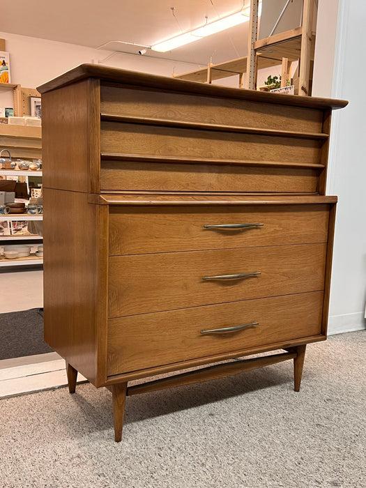 Vintage Mid Century Modern Five Drawer Solid Walnut Dresser by Kent Co —  Big Whale Consignment