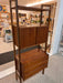 Vintage Mid Century Modern Free Standing Room Divider Wall Unit Cabinet with 3-Drawers and Finished Back
