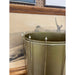 Vintage Mid Century Modern Gold Toned Trash Bin