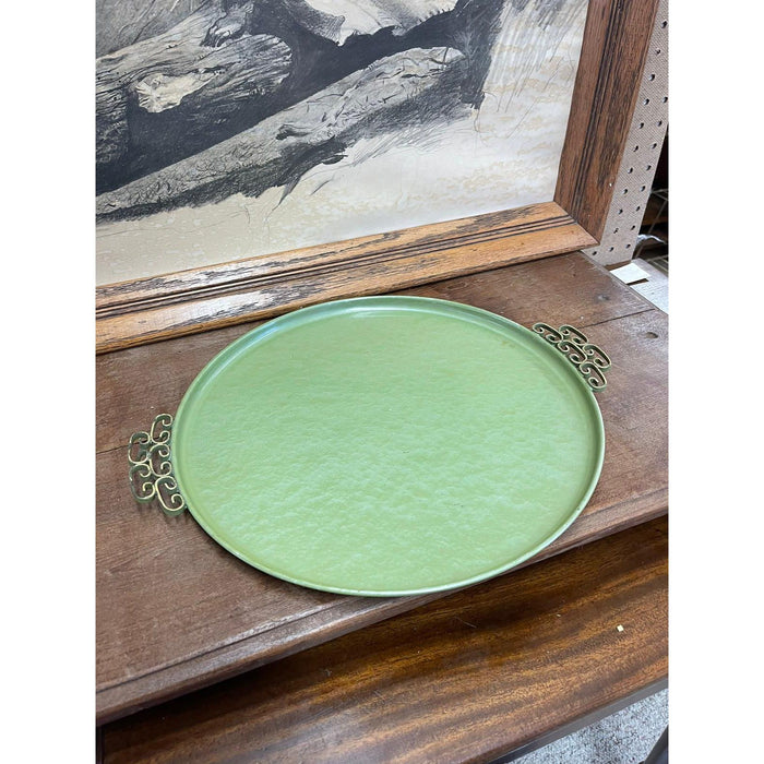 Vintage Mid Century Modern Handmade Chinoiserie Style Tray by Moire Glaze Kyes