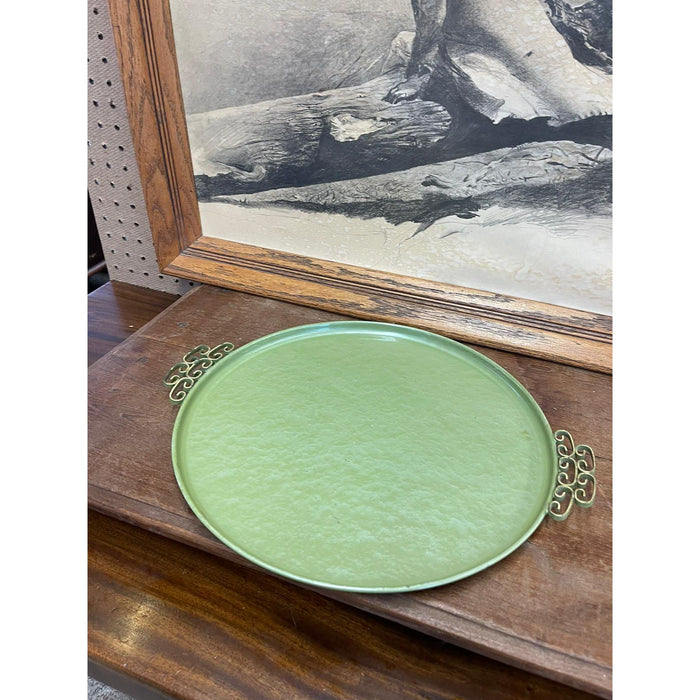 Vintage Mid Century Modern Handmade Chinoiserie Style Tray by Moire Glaze Kyes