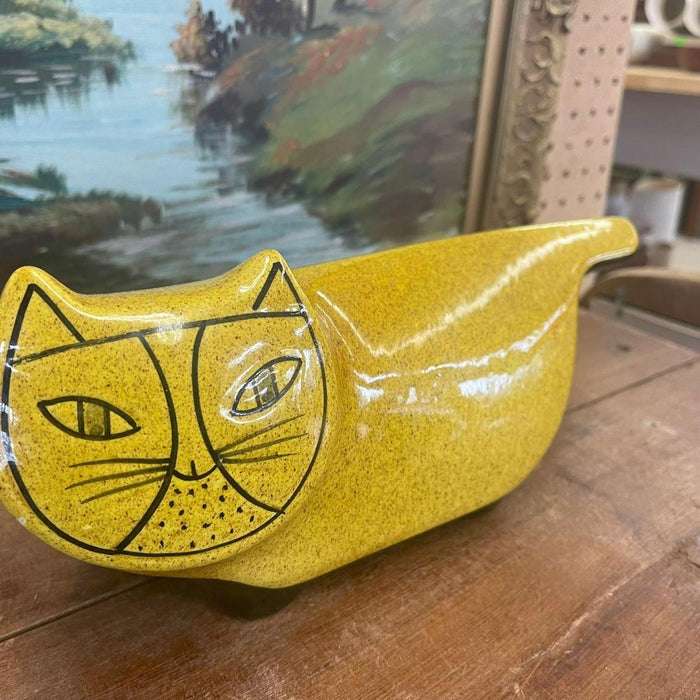 Vintage Mid Century Modern Italian Baldelli Ceramics Cat Coin Collector.