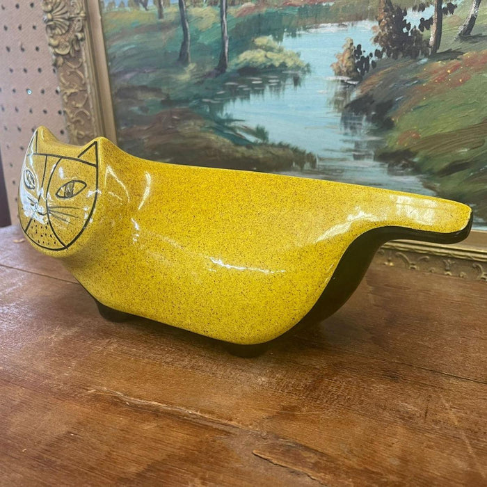 Vintage Mid Century Modern Italian Baldelli Ceramics Cat Coin Collector.