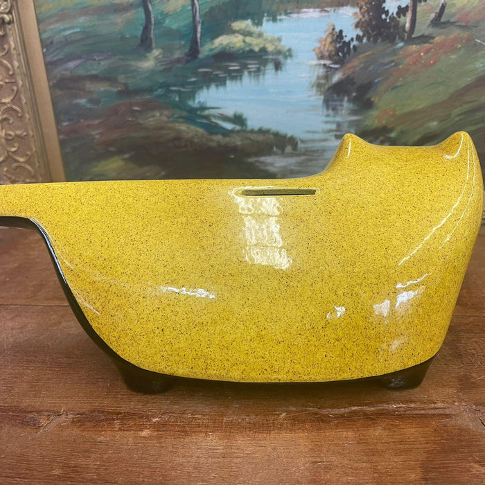 Vintage Mid Century Modern Italian Baldelli Ceramics Cat Coin Collector.