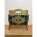Vintage Mid Century Modern Italian Magazine Rack Painted Gilt Stand Circa 1960s.