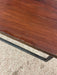 Vintage Mid Century Modern Low Coffee Table with SolidWood Slab Top and Metal Base