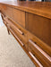 Vintage Mid Century Modern Nine Drawer Dresser by Dixie Furniture Solid Cherry with Dovetailed Drawers