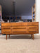 Vintage Mid Century Modern Nine Drawer Dresser by Dixie Furniture Solid Cherry with Dovetailed Drawers