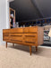 Vintage Mid Century Modern Nine Drawer Dresser by Dixie Furniture Solid Cherry with Dovetailed Drawers
