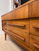 Vintage Mid Century Modern Nine Drawer Dresser by Dixie Furniture Solid Cherry with Dovetailed Drawers