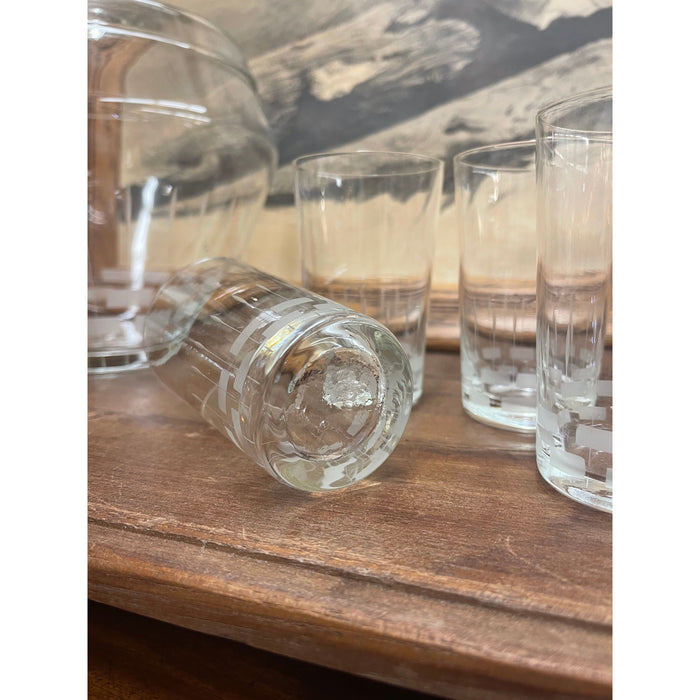 Vintage Mid Century Modern Nine Piece Drink Ware Set kit