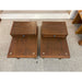 Vintage Mid Century Modern Pair of End Tables by American of Martinsville With Metal Inlay Accent.