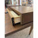 Vintage Mid Century Modern Pair of End Tables by American of Martinsville With Metal Inlay Accent.