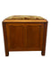 Vintage Mid-Century Modern Possible Sewing or Jewelry Cabinet with Upholstered Seat and Side Storage