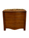 Vintage Mid-Century Modern Possible Sewing or Jewelry Cabinet with Upholstered Seat and Side Storage