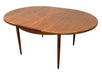 Vintage Mid Century Modern Round to Oval Extendable Dining Table in Style of G-Plan Fresco UK Import