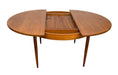 Vintage Mid Century Modern Round to Oval Extendable Dining Table in Style of G-Plan Fresco UK Import