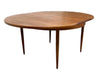 Vintage Mid Century Modern Round to Oval Extendable Dining Table in Style of G-Plan Fresco UK Import