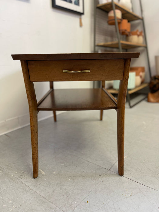 Vintage Mid Century Modern Single Drawer End Table by Mersman.