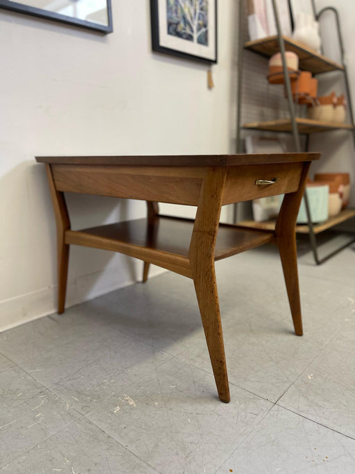 Vintage Mid Century Modern Single Drawer End Table by Mersman.