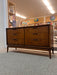 Vintage Mid Century Modern Six Drawer Dresser Dovetailed Drawers and Sculpted Solid Wood Handles by United