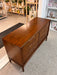 Vintage Mid Century Modern Six Drawer Dresser Dovetailed Drawers and Sculpted Solid Wood Handles by United