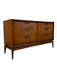 Vintage Mid Century Modern Six Drawer Dresser Dovetailed Drawers and Sculpted Solid Wood Handles by United