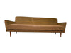 Vintage Mid Century Modern Sofa with Fabric and Vinyl Upholstery German Import