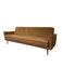 Vintage Mid Century Modern Sofa with Fabric and Vinyl Upholstery German Import