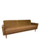 Vintage Mid Century Modern Sofa with Fabric and Vinyl Upholstery German Import