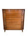 Vintage Mid Century Modern Solid 5- Drawer Dresser Dovetailed Drawers with Original Handles